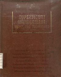 Image of Supervisory Management : Tools and Techniques