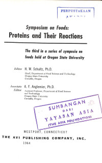 Image of Symposium on Foods : Proteins and Their Reactions