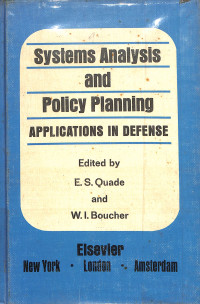 Image of Systems Analysis and Policy Planning : Applications in Defense