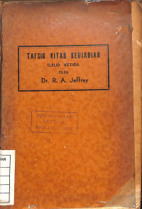 Image of Tafsir Kitab Kedjadian , Djilid Ketiga