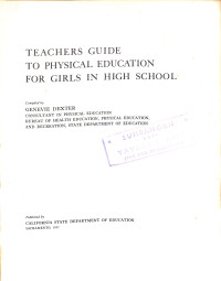 Image of Teachers Guide to Physical Education for Girls in High School