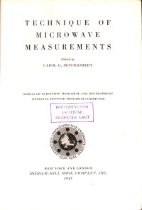 Image of Technique of Microwave Measurements
