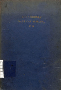 Image of The Abridged Nautical Almanac for the Year 1959