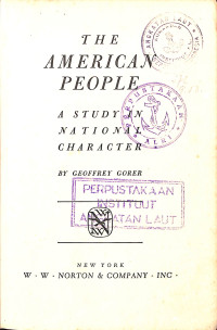 Image of The American People : A Study in National Character