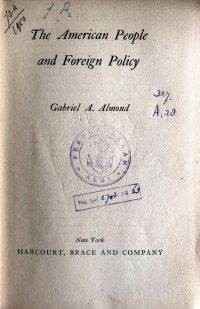 Image of The American People and Foreign Policy