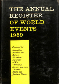 Image of The Annual Register of World Events A Review of the Year 1959