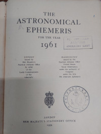 Image of The Astronomical Ephemeris for the year 1961