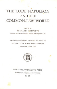 Image of The Code Napoleon and The Common-Law World