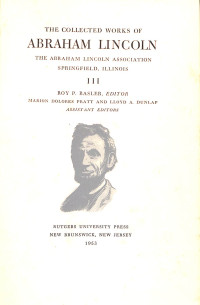 Image of The Collected Works of Abraham Lincoln III