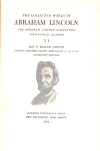 Image of The Collected Works of Abraham Lincoln VI