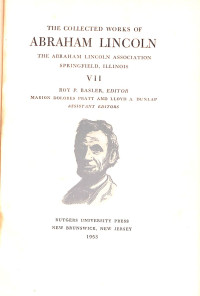 Image of The Collected Works of Abraham Lincoln VII