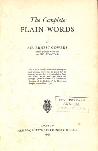 Image of The Complete Plain Words