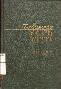 Image of The Economics Of Military Occupation
