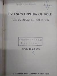 Image of The Encyclopedia of Golf : with the Official All-Time Records
