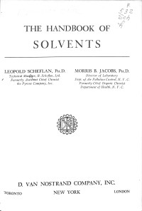 Image of The Handbook of Solvents