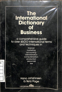 Image of The International Dictionary of Business