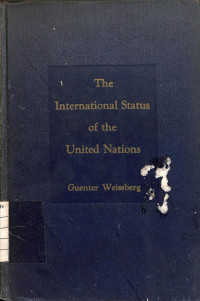 Image of The International Status of the United Nations