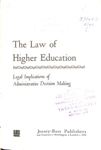 Image of The Law of Higher Education