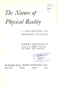Image of The Nature of Physical Reality