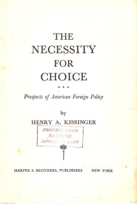 Image of The Necessity for Choice