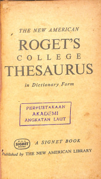 Image of The New American Roget's College Thesaurus in Dictionary Form