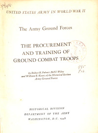Image of The Procurement And Training Of Ground Combat Troops