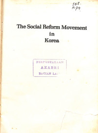 Image of The Social Reform Movement in Korea