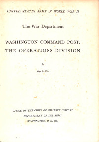 Image of The War Department Washington Command Post