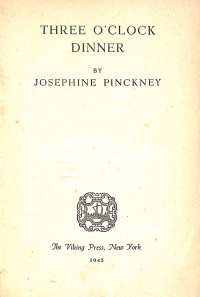 Image of Three O Clock Dinner