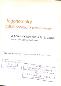 Image of Trigonometry A Skill Approach