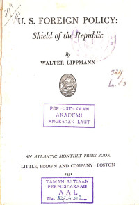 Image of U.S Foreign Policy : Shield of the Republic