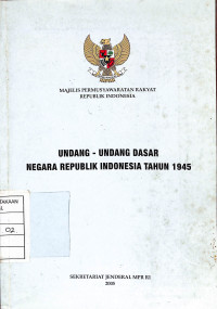Image of Undang-Undang Dasar Negara Republik Indonesia Tahun 1945