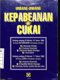 Image of Undang-Undang Kepabeanan & Cukai