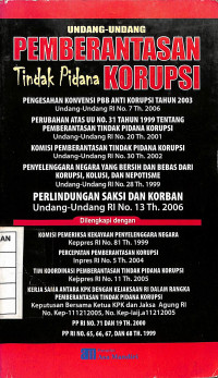 Image of Undang-Undang Pemberantasan Tindak Pidana Korupsi