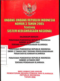Image of Undang-Undang Republik Indonesia Nomor 3 Tahun 2005