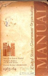 Image of United States Government Organization Manual 1963-64