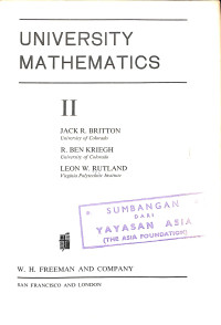 Image of University Mathematics II