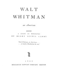 Image of Walt Whitman