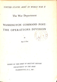 Image of Washington Command Post The Operations Division