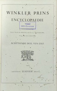Image of Winkler Prins Encyclopaedie : Achttiende Deel VEN-ZIJZ