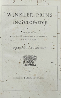 Image of Winkler Prins Encyclopaedie : Dertiende Deel LOD-MON