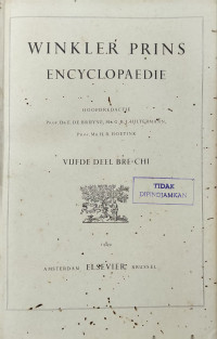 Image of Winkler Prins Encyclopaedie : Vijfde Deel BRE-CHI
