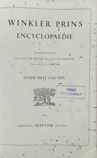 Image of Winkler Prins Encyclopaedie : Zesde Deel CHL-DEL