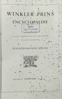 Image of Winkler Prins Encyclopaedie : Zeventiende Deel SPR-VEL